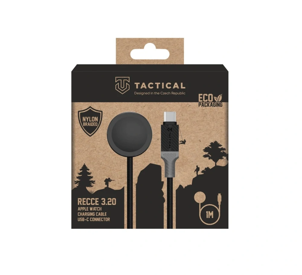 Tactical Recce 3:20 kabel pro Apple Watch Black/Grey