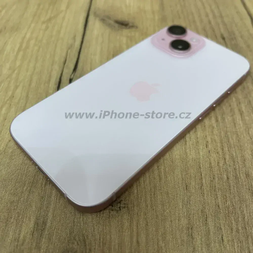 Apple iPhone 15 PLUS 128GB Pink E-SIM - Zánovní